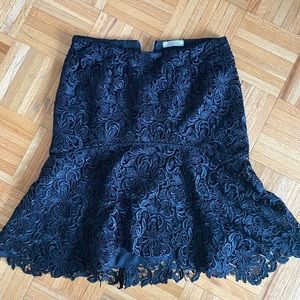 Nina ricci black lace skirt